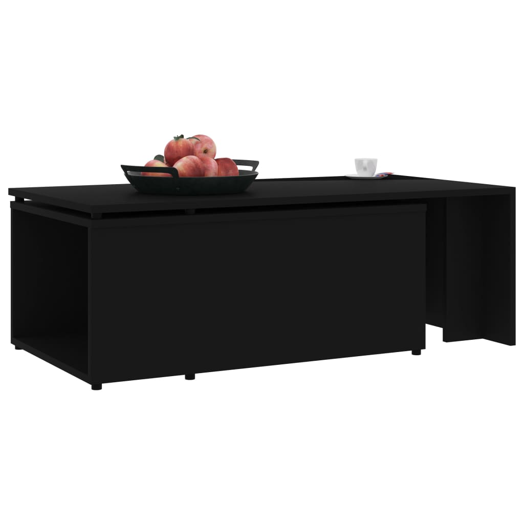 Coffee Table Black 150x50x35 cm Engineered Wood