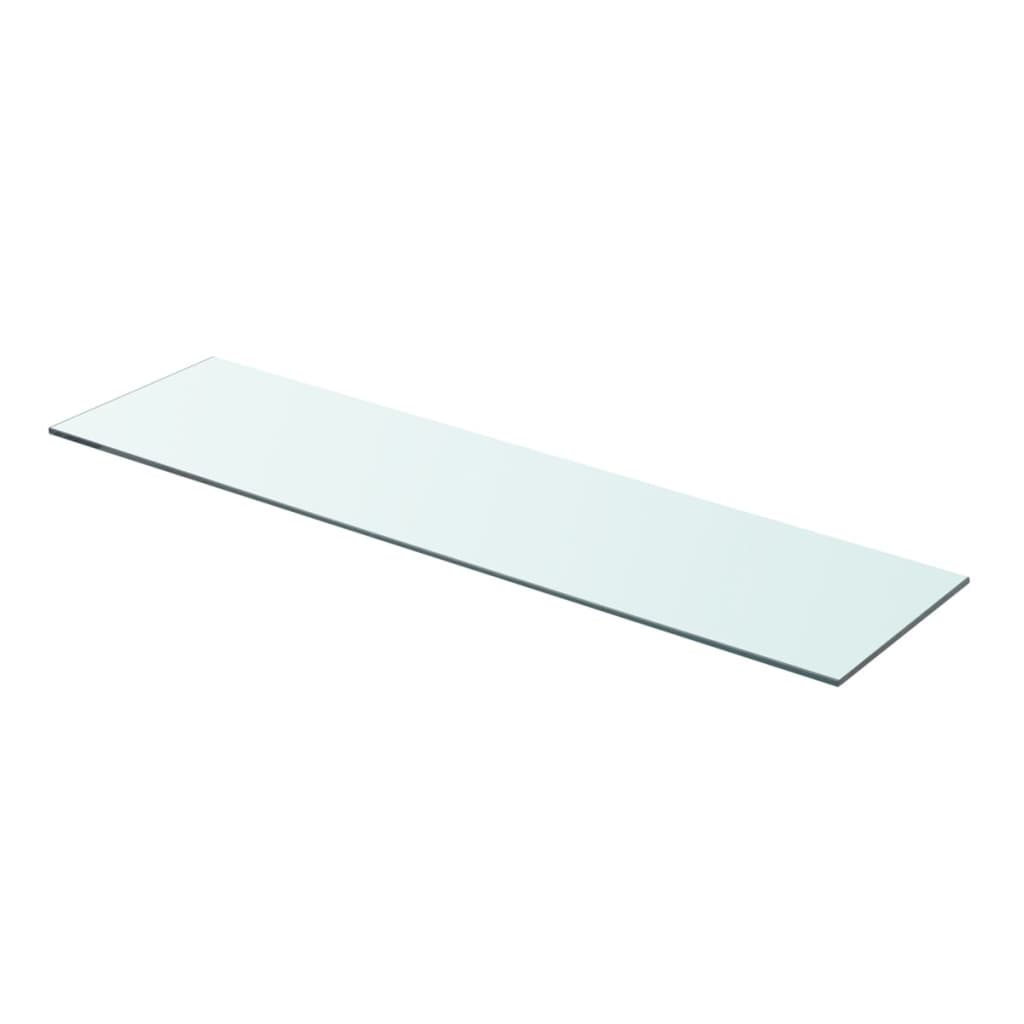 Shelves 2 pcs Panel Glass Clear 80x20 cm