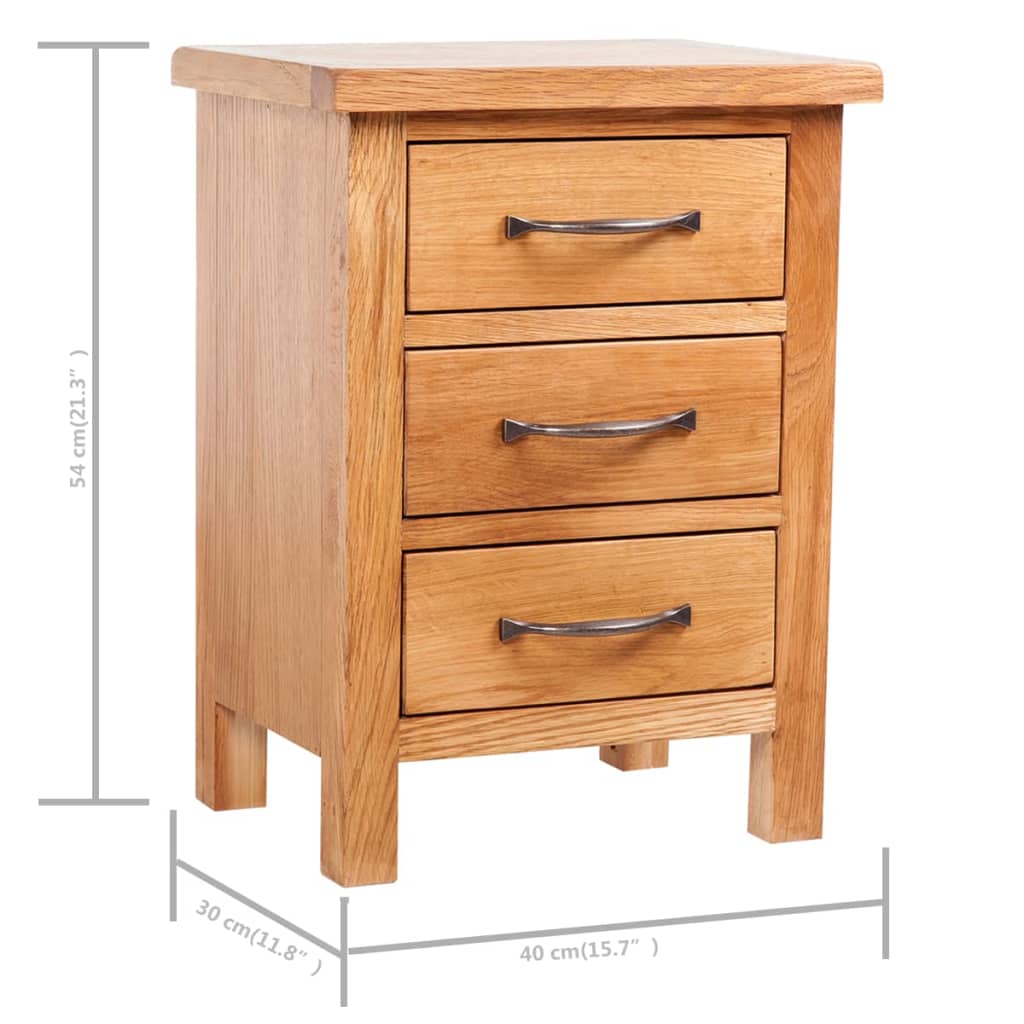 Nightstands 2 pcs 40x30x54 cm Solid Oak Wood