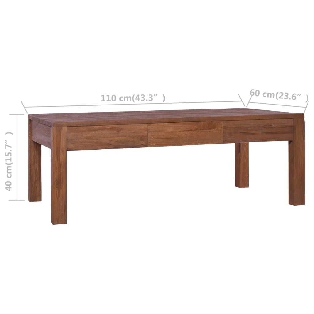 Coffee Table 110x60x40 cm Solid Teak Wood