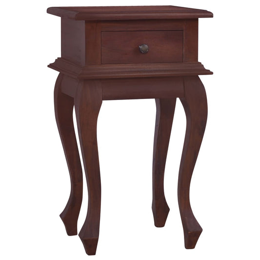 Bedside Table Classical Brown 35x30x60 cm Solid Mahogany Wood