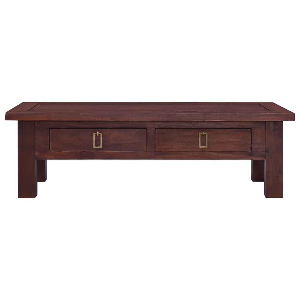 Coffee Table Classical Brown 100x50x30 cm Solid Mahogany Wood