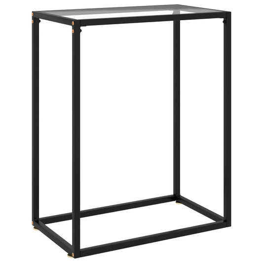 Console Table Transparent 60x35x75 cm Tempered Glass