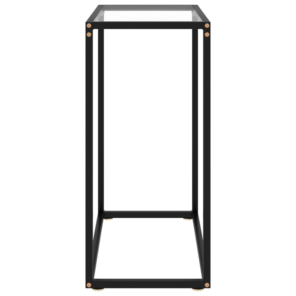 Console Table Transparent 60x35x75 cm Tempered Glass