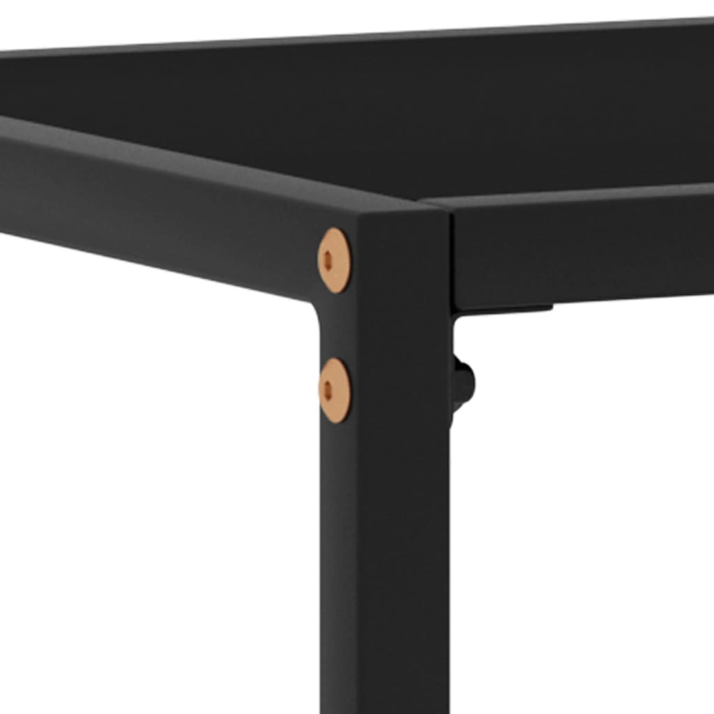 Console Table Black 60x35x75 cm Tempered Glass