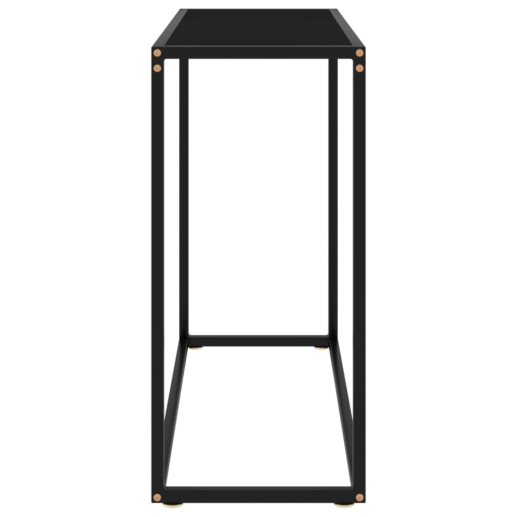 Console Table Black 80x35x75 cm Tempered Glass