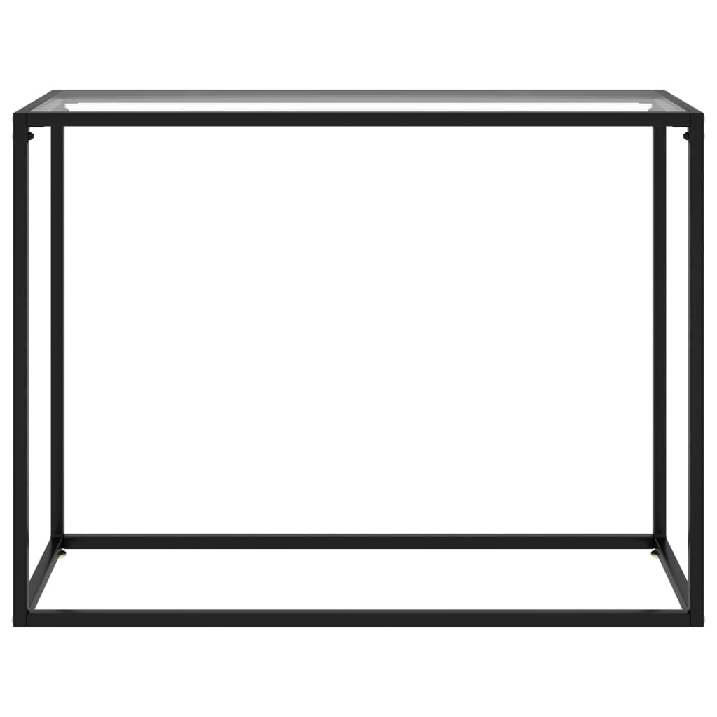 Console Table Transparent 100x35x75 cm Tempered Glass