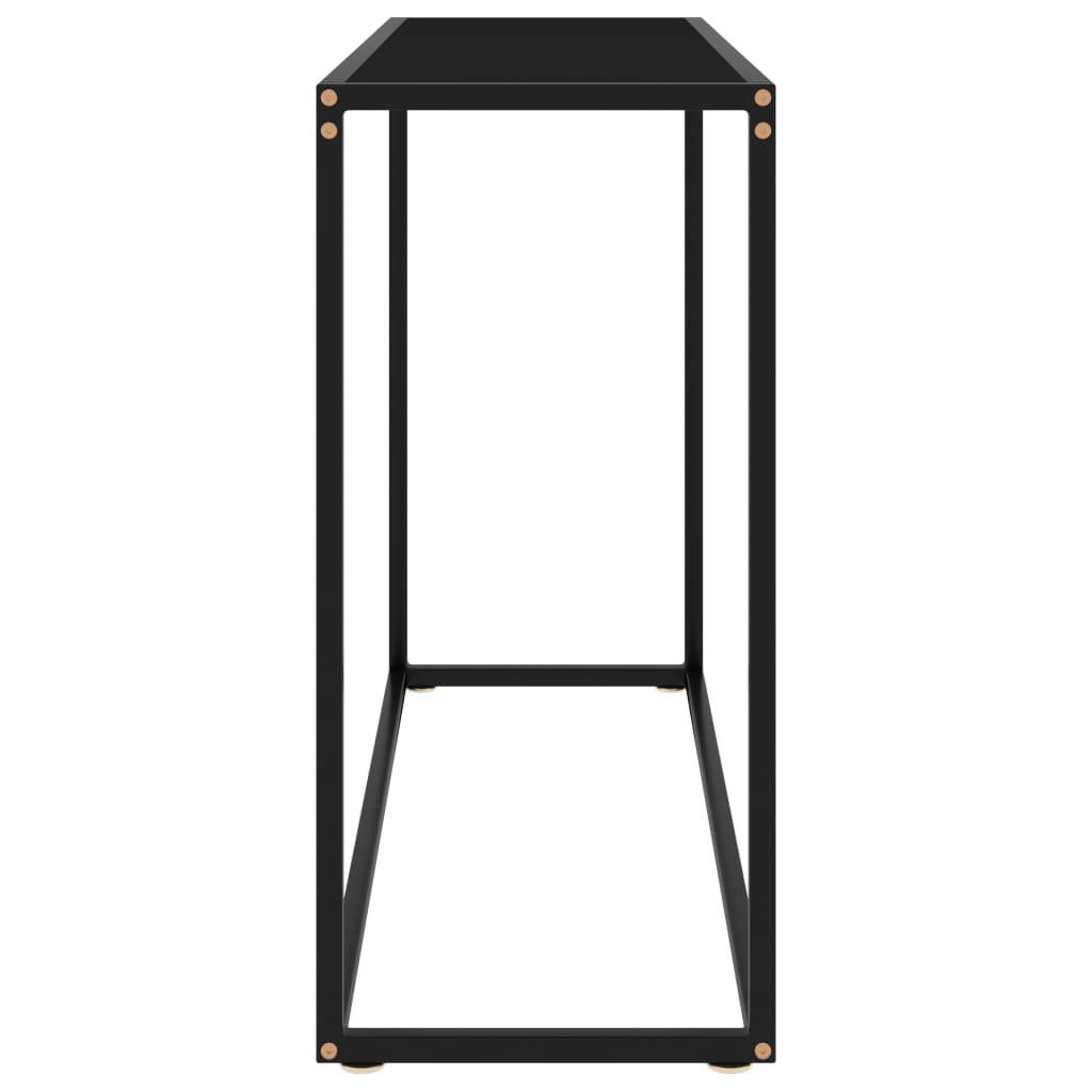 Console Table Black 100x35x75 cm Tempered Glass