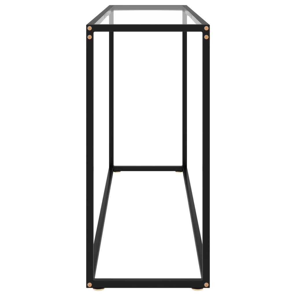 Console Table Transparent 120x35x75 cm Tempered Glass