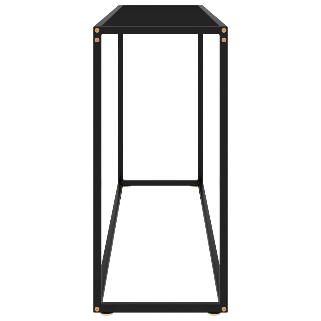 Console Table Black 120x35x75 cm Tempered Glass