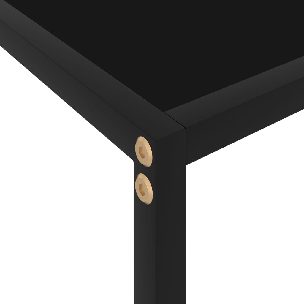 Console Table Black 80x35x75 cm Tempered Glass