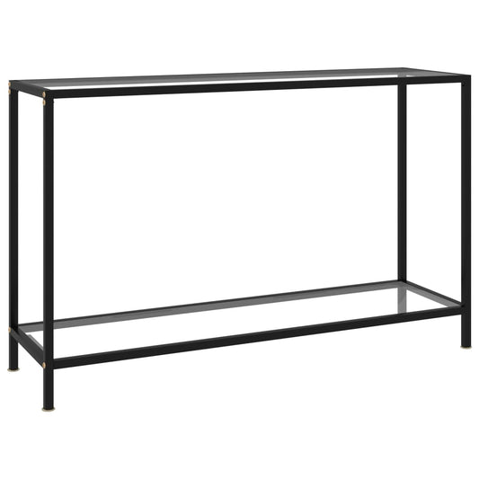 Console Table Transparent 120x35x75 cm Tempered Glass