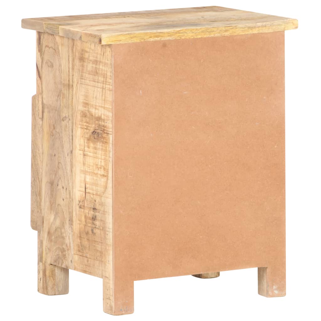 Bedside Cabinet 40x30x50 cm Rough Mango Wood