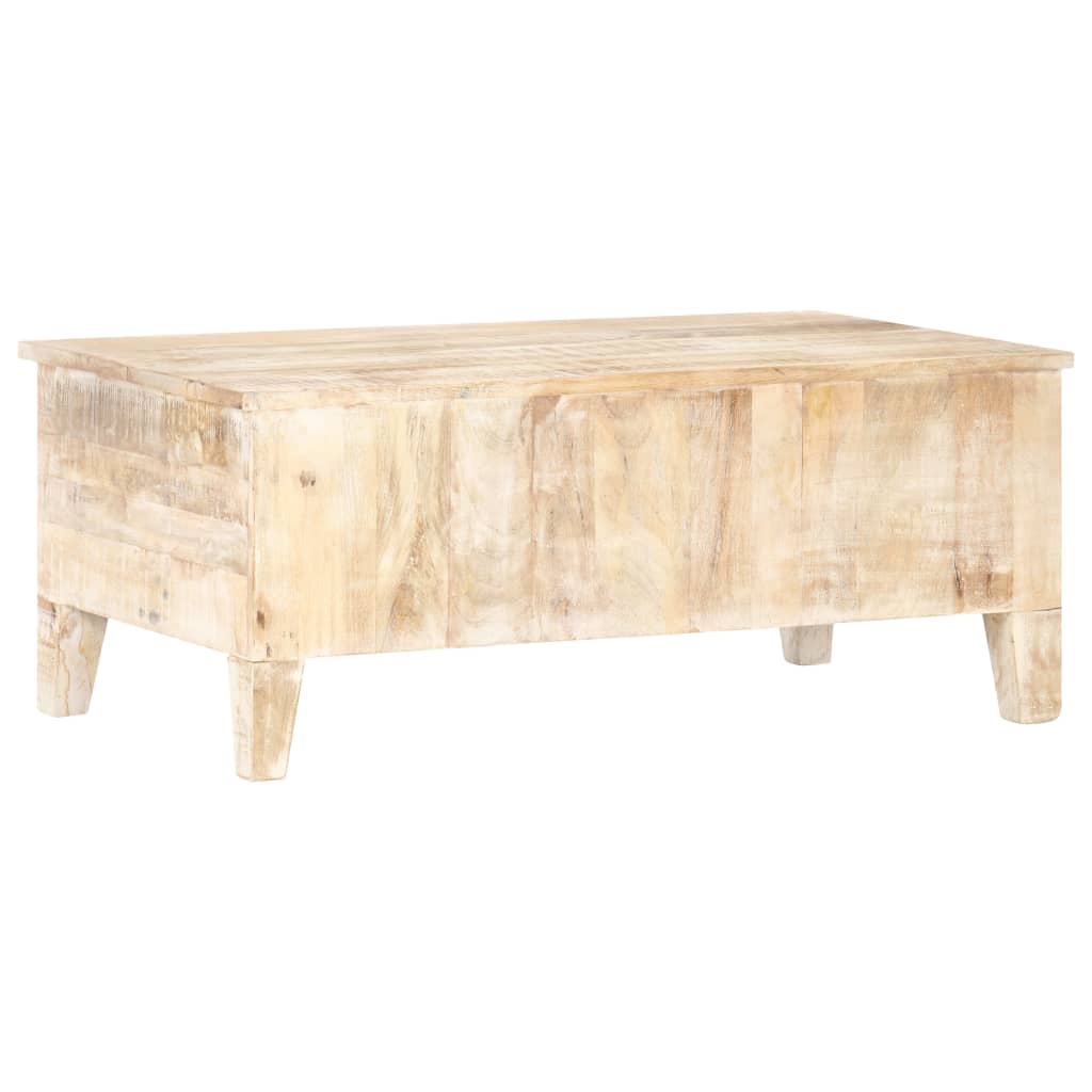 Coffee Table 100x55x40 cm Rough Acacia Wood