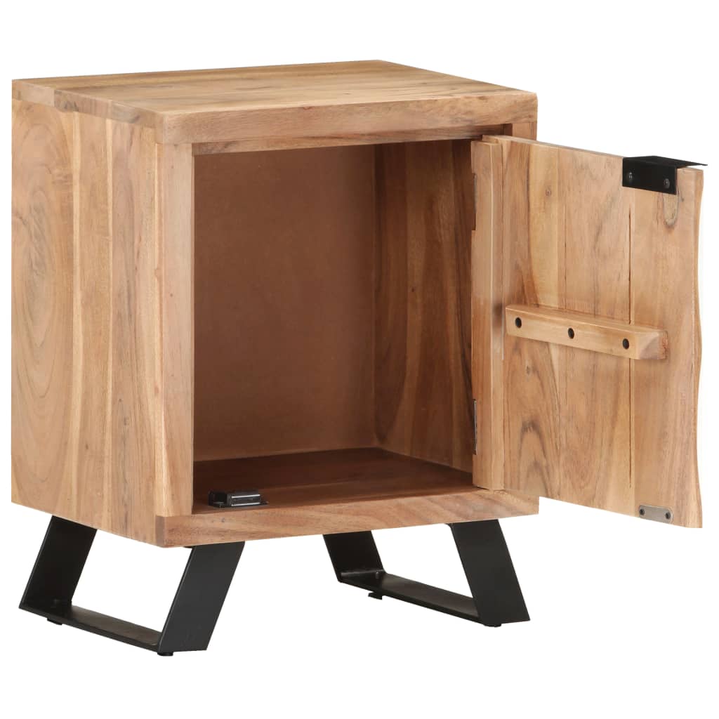 Bedside Cabinet 40x30x50 cm Solid Acacia Wood with Live Edges