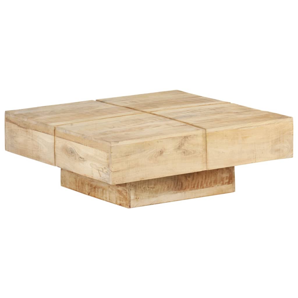 Coffee Table 80x80x28 cm Solid Mango Wood