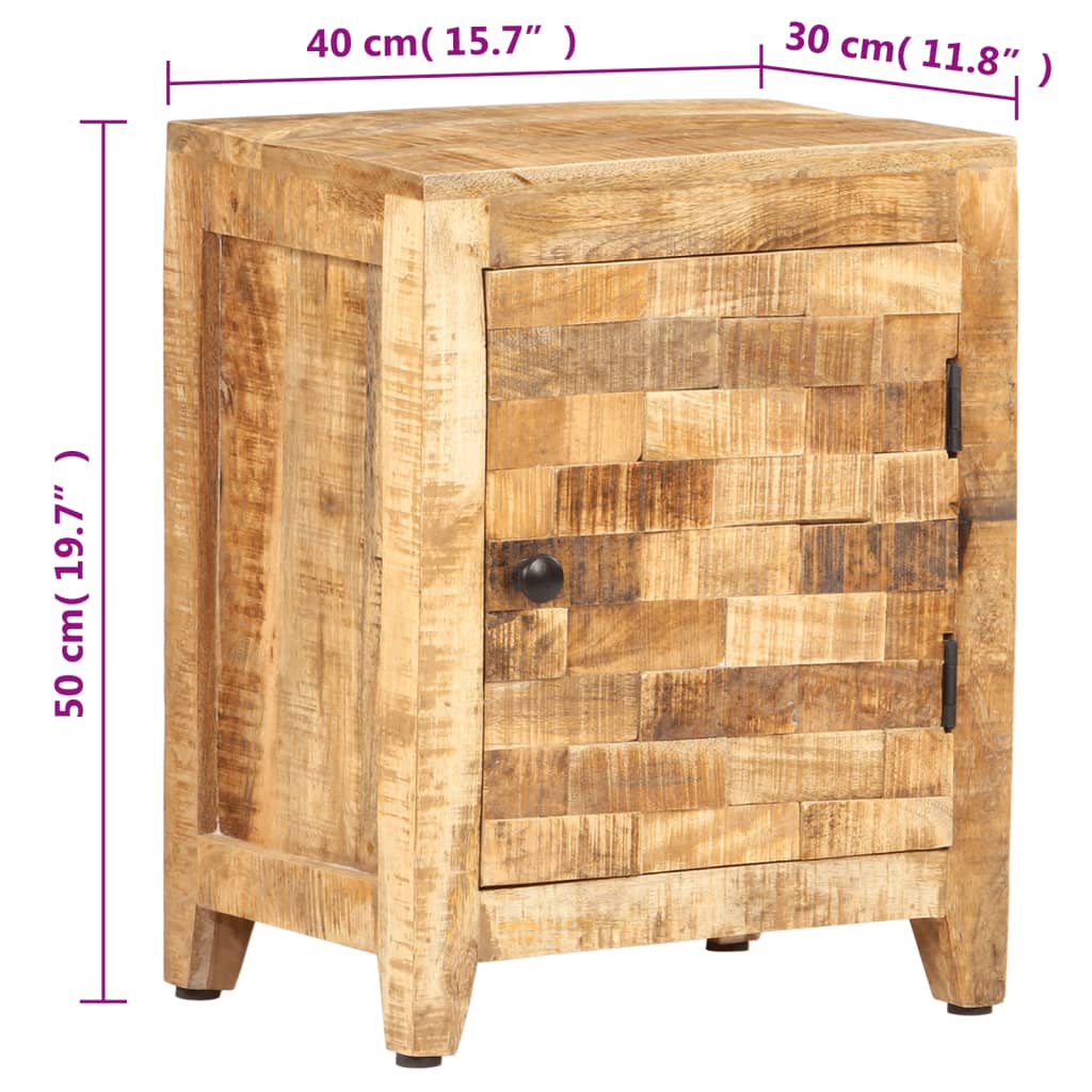 Bedside Cabinet 40x30x50 cm Solid Mango Wood