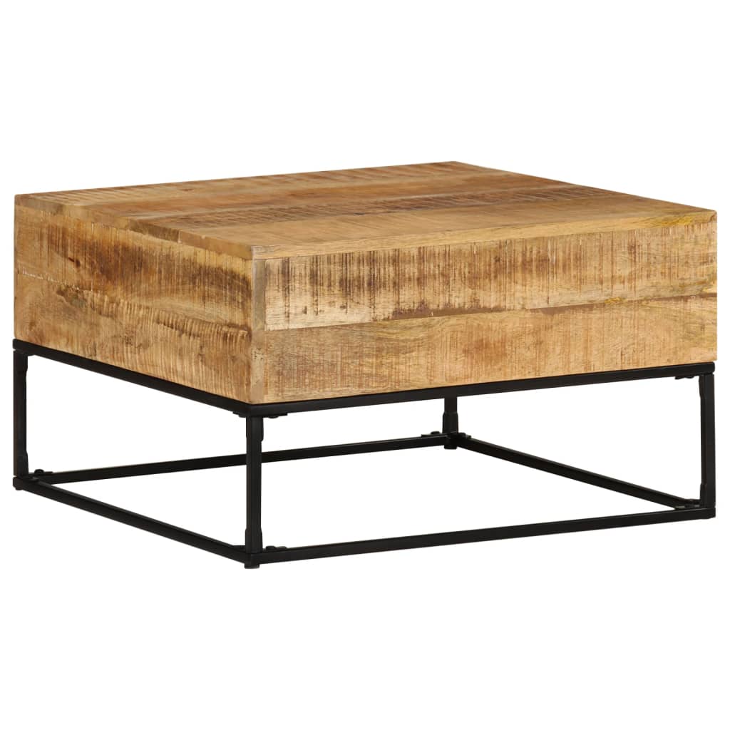 Coffee Table 68x68x41 cm Rough Mango Wood