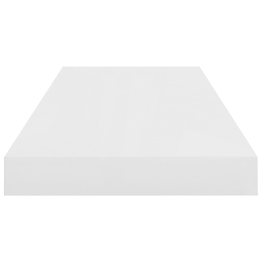 Floating Wall Shelf High Gloss White 60x23.5x3.8 cm MDF