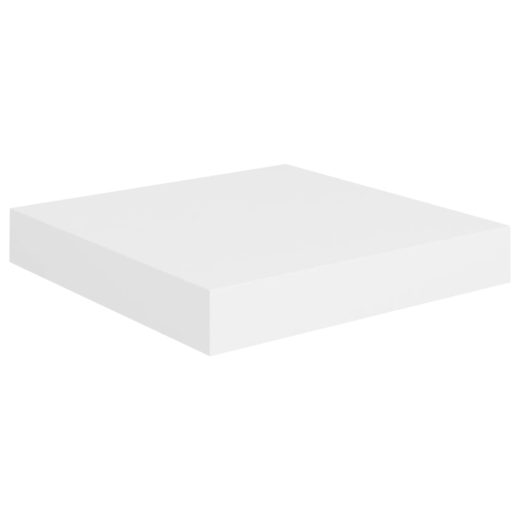 Floating Wall Shelves 2 pcs White 23x23.5x3.8 cm MDF