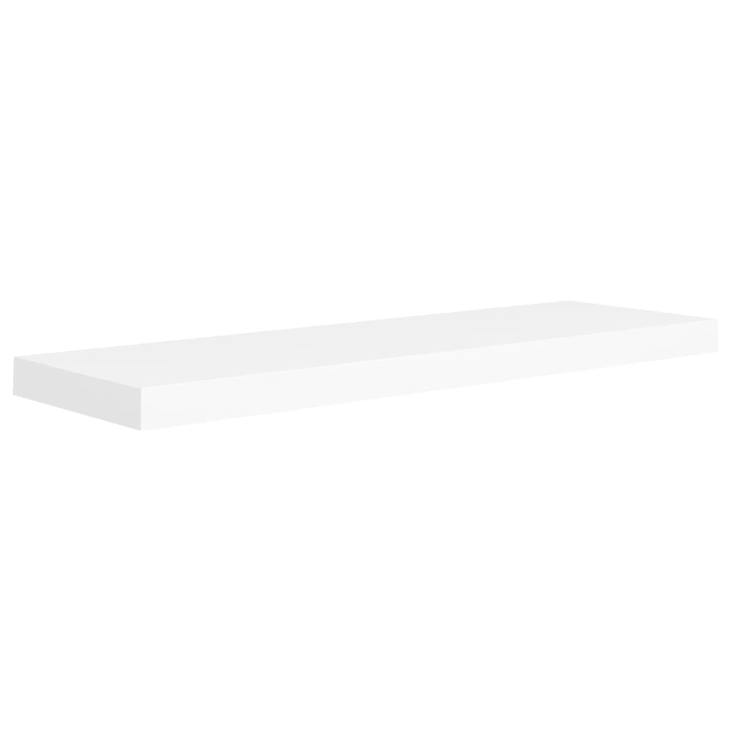 Floating Wall Shelves 2 pcs White 80x23.5x3.8 cm MDF