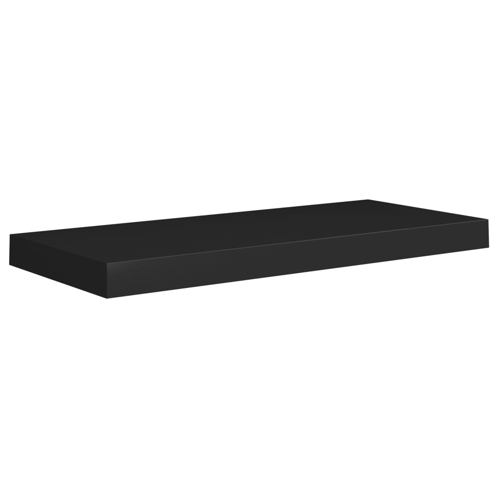 Floating Wall Shelf Black 60x23.5x3.8 cm MDF