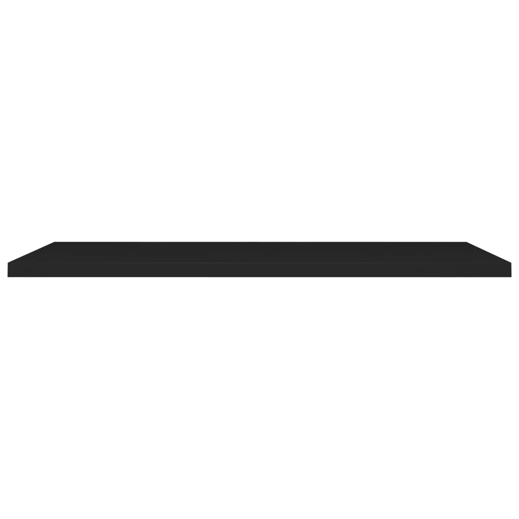 Floating Wall Shelf Black 120x23.5x3.8 cm MDF