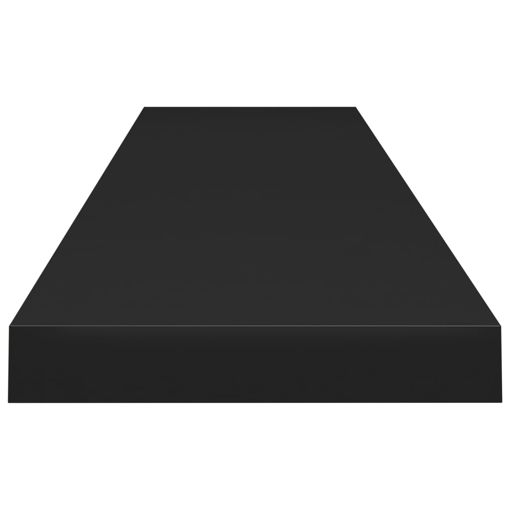 Floating Wall Shelf Black 120x23.5x3.8 cm MDF