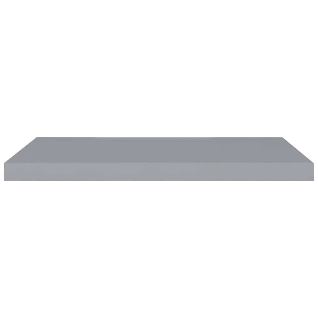 Floating Wall Shelves 2 pcs Grey 80x23.5x3.8 cm MDF