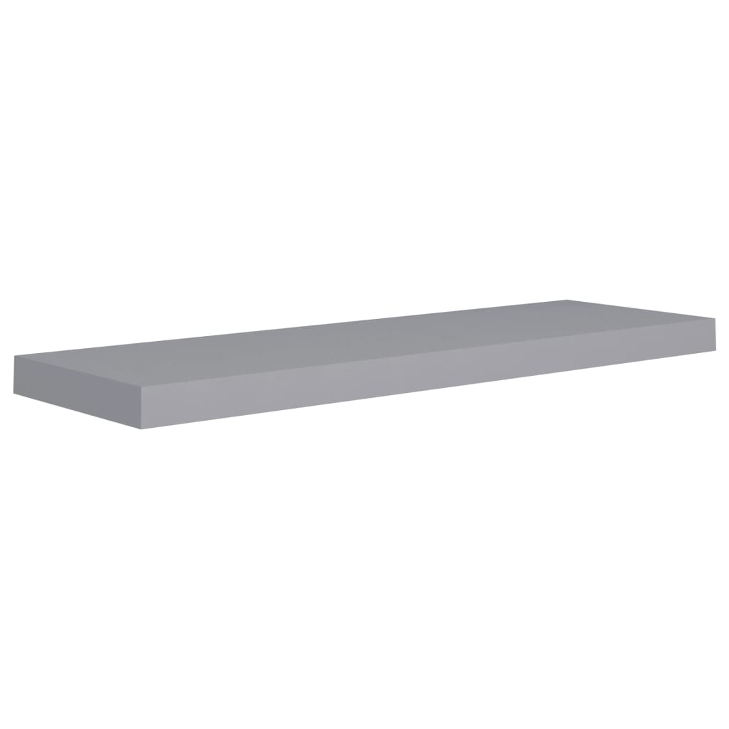 Floating Wall Shelves 4 pcs Grey 80x23.5x3.8 cm MDF