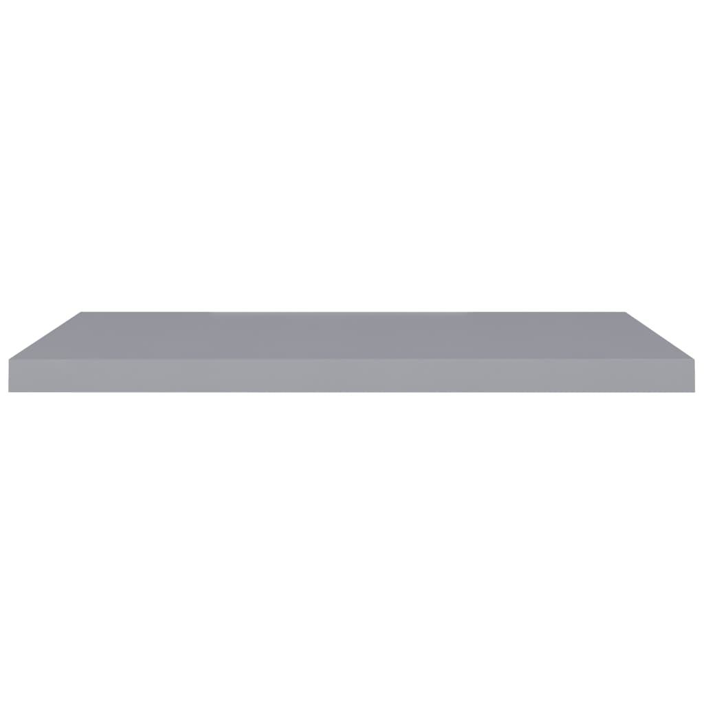 Floating Wall Shelves 2 pcs Grey 90x23.5x3.8 cm MDF