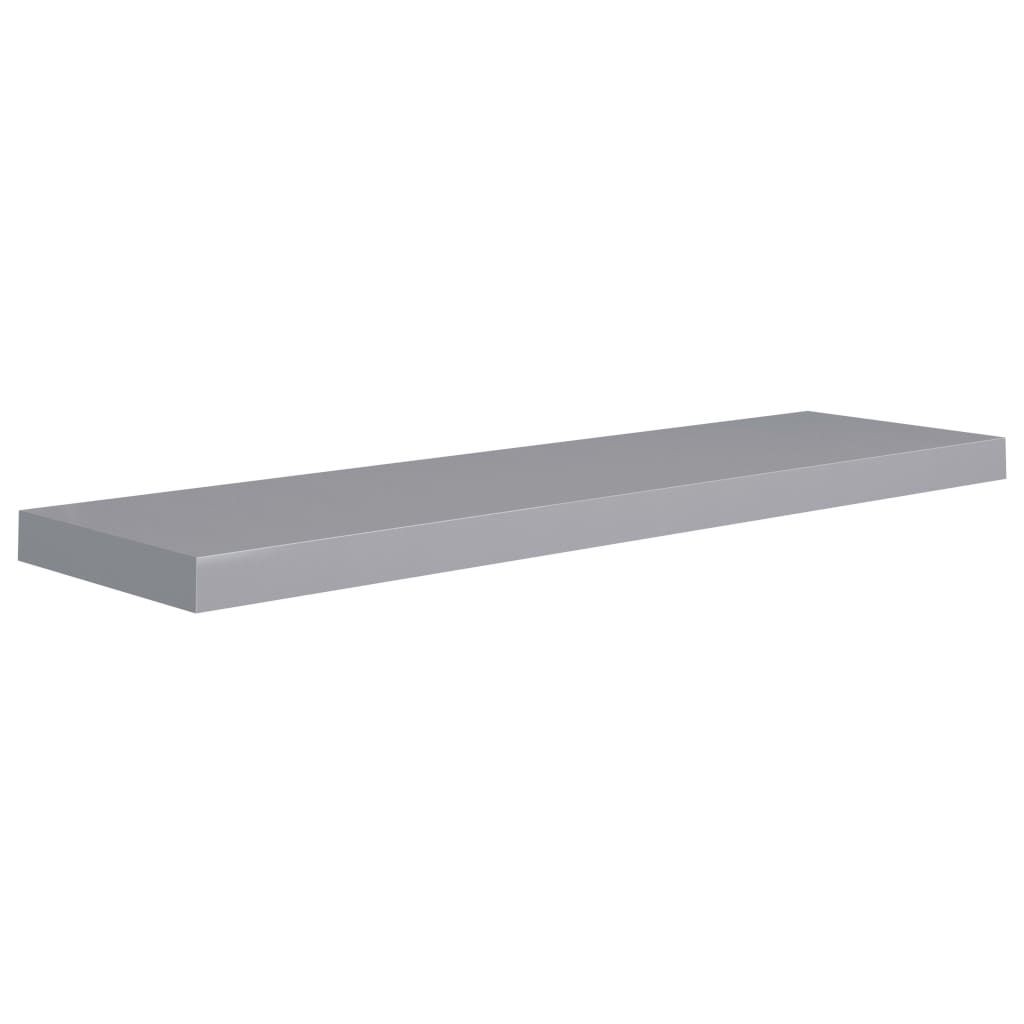 Floating Wall Shelves 4 pcs Grey 90x23.5x3.8 cm MDF