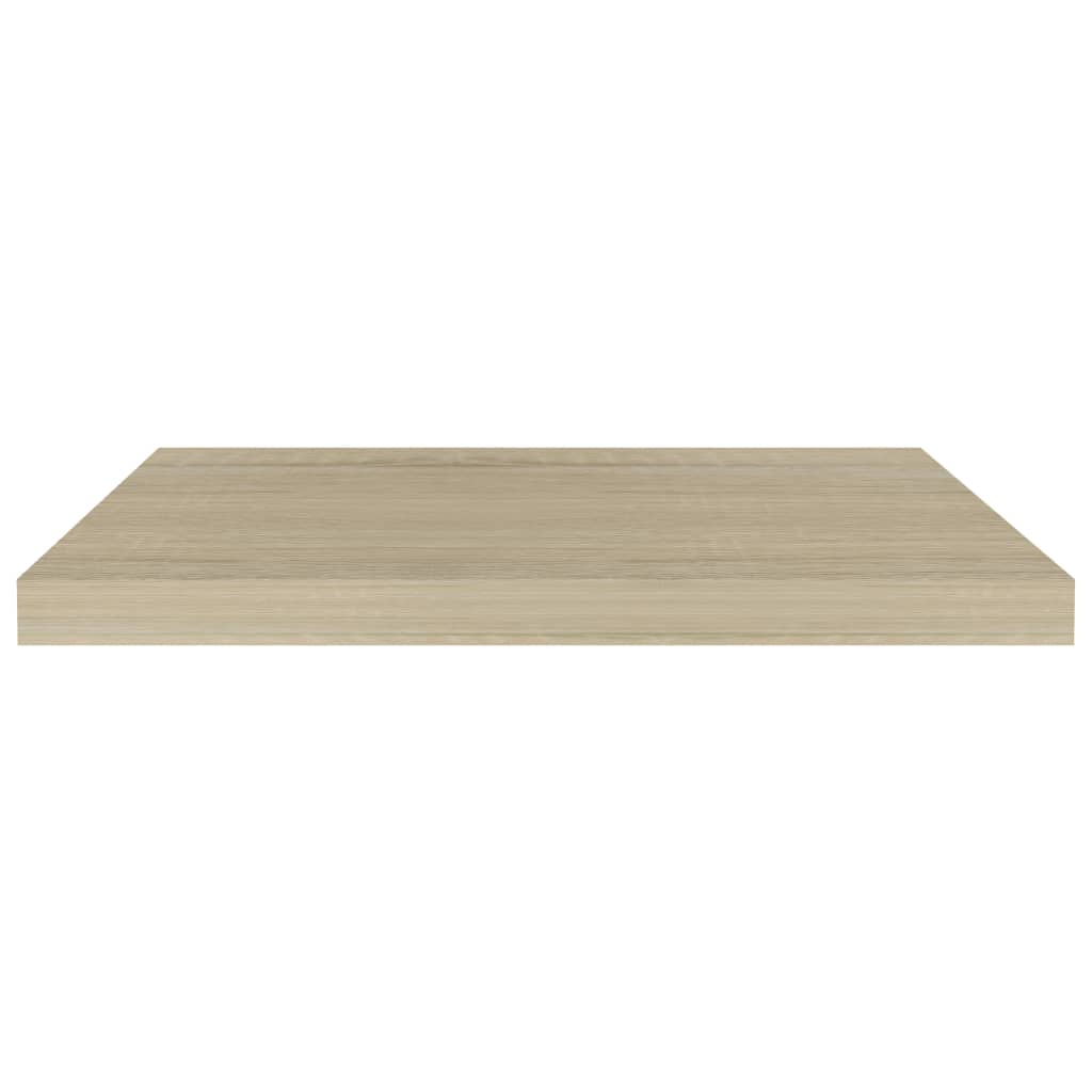 Floating Wall Shelves 2 pcs Oak 60x23.5x3.8 cm MDF