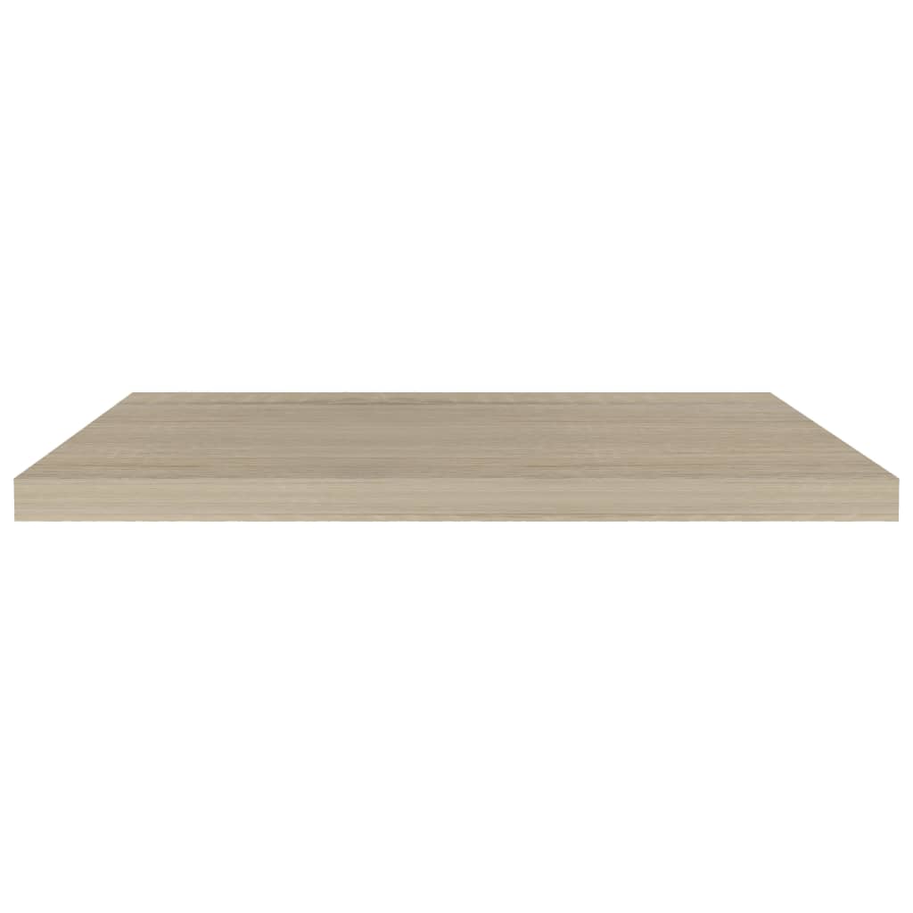 Floating Wall Shelves 2 pcs Oak 80x23.5x3.8 cm MDF