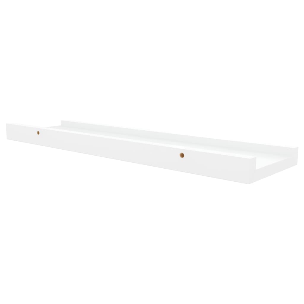 Picture Frame Ledge Shelves 2 pcs White 40x9x3 cm MDF