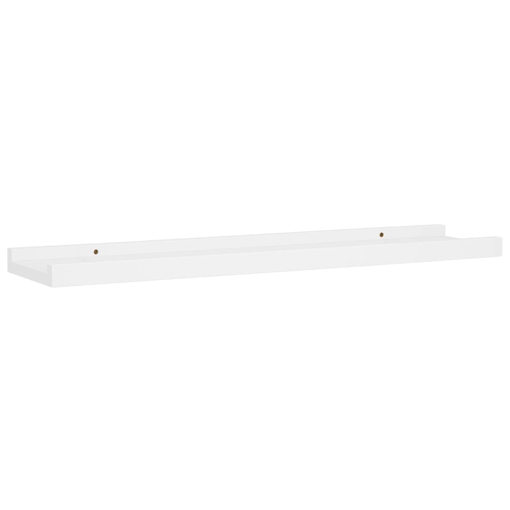 Picture Frame Ledge Shelves 2 pcs White 60x9x3 cm MDF