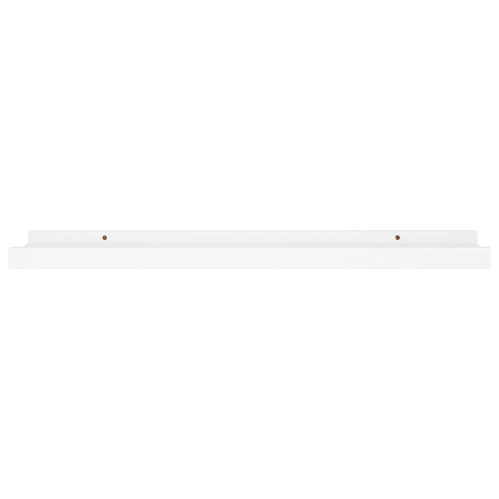 Picture Frame Ledge Shelves 2 pcs White 60x9x3 cm MDF