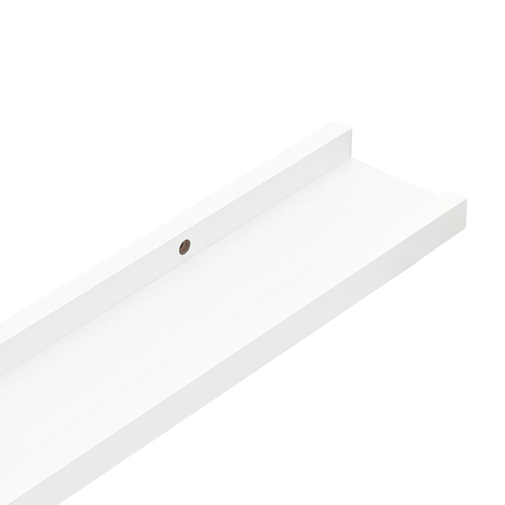 Picture Frame Ledge Shelves 2 pcs White 60x9x3 cm MDF