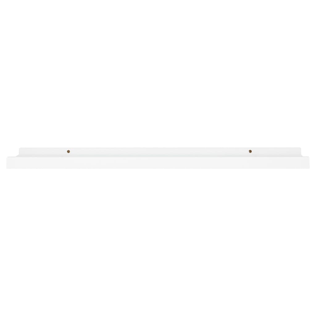 Picture Frame Ledge Shelves 2 pcs White 80x9x3 cm MDF