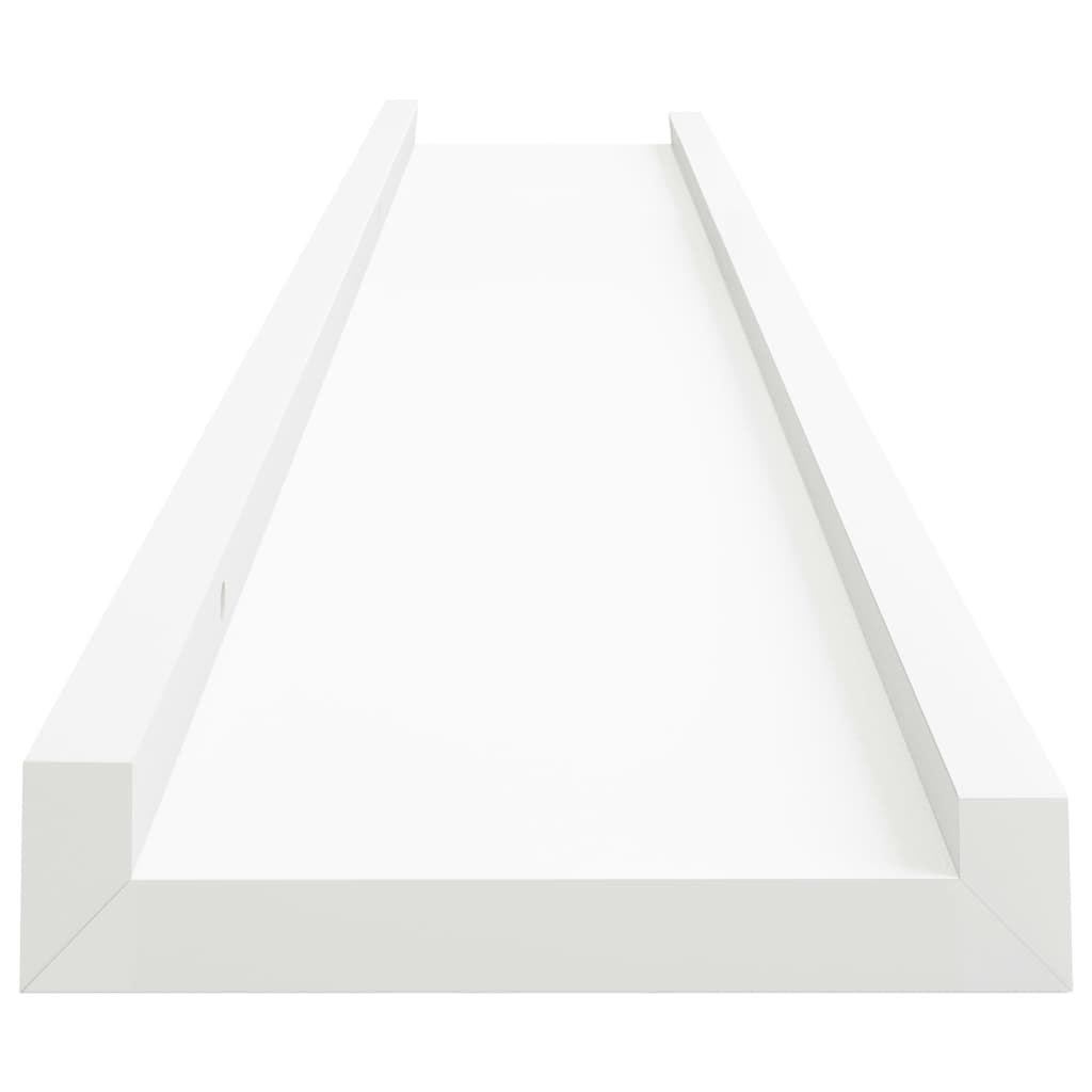 Picture Frame Ledge Shelves 2 pcs White 80x9x3 cm MDF