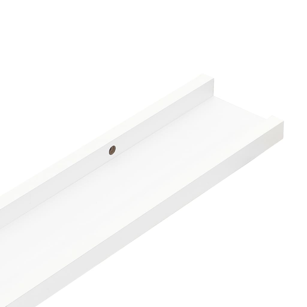 Picture Frame Ledge Shelves 2 pcs White 80x9x3 cm MDF