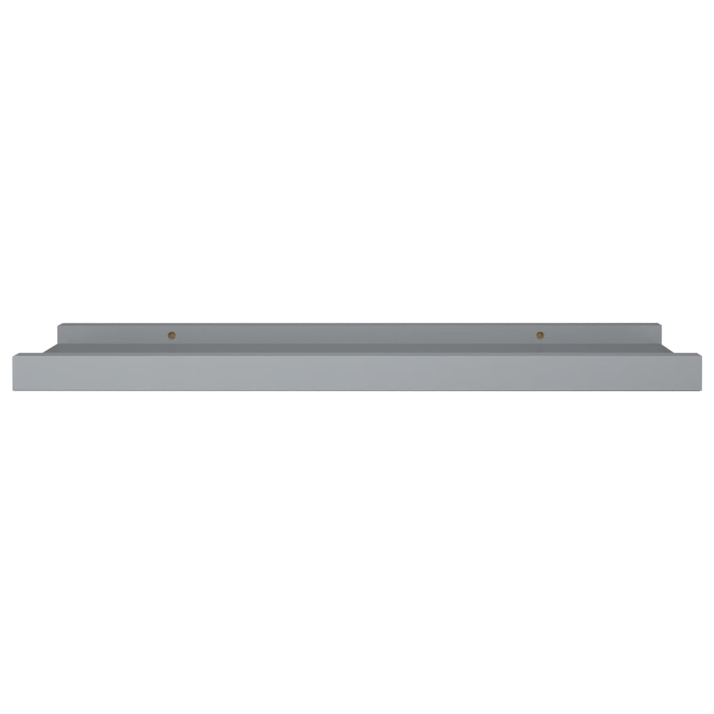 Picture Frame Ledge Shelves 2 pcs Grey 40x9x3 cm MDF