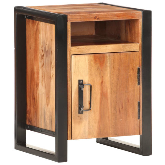 Bedside Cabinet 40x35x55cm Solid Wood Acacia in Sheesham Finish