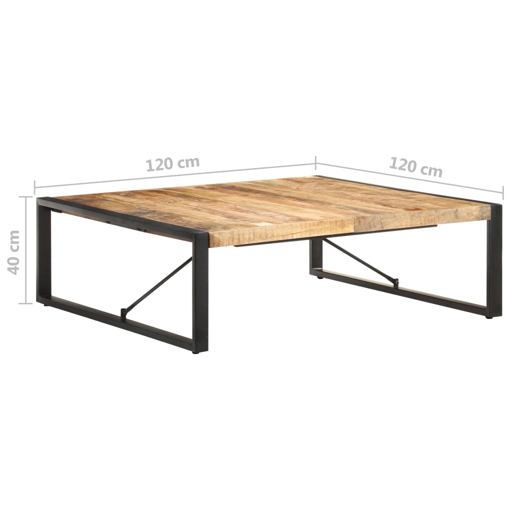 Coffee Table 120x120x40 cm Solid Wood Mango