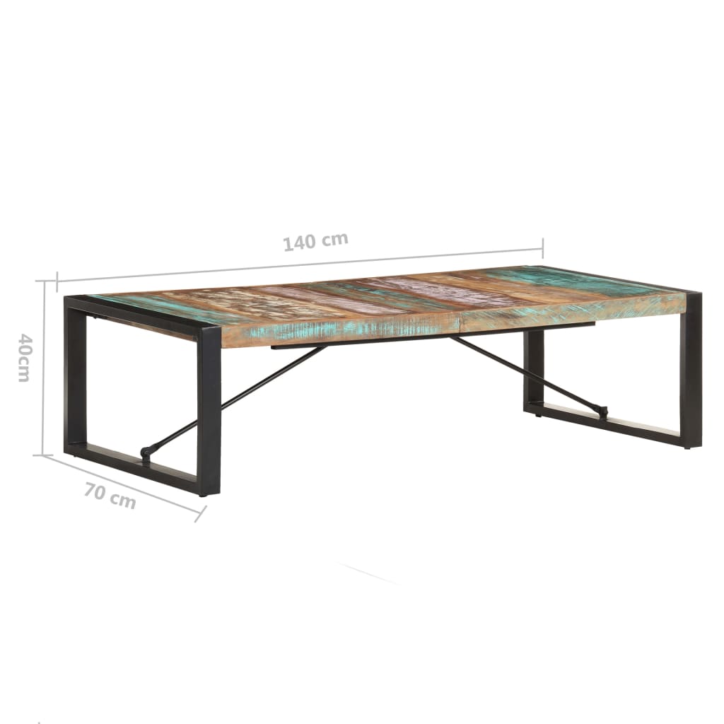 Coffee Table 140x70x40 cm Solid Wood Reclaimed