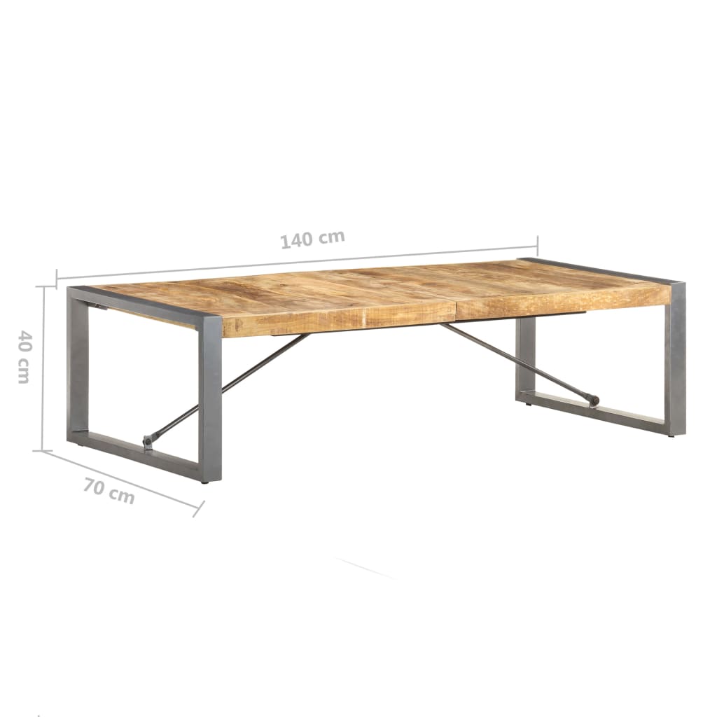 Coffee Table 140x70x40 cm Solid Wood Mango