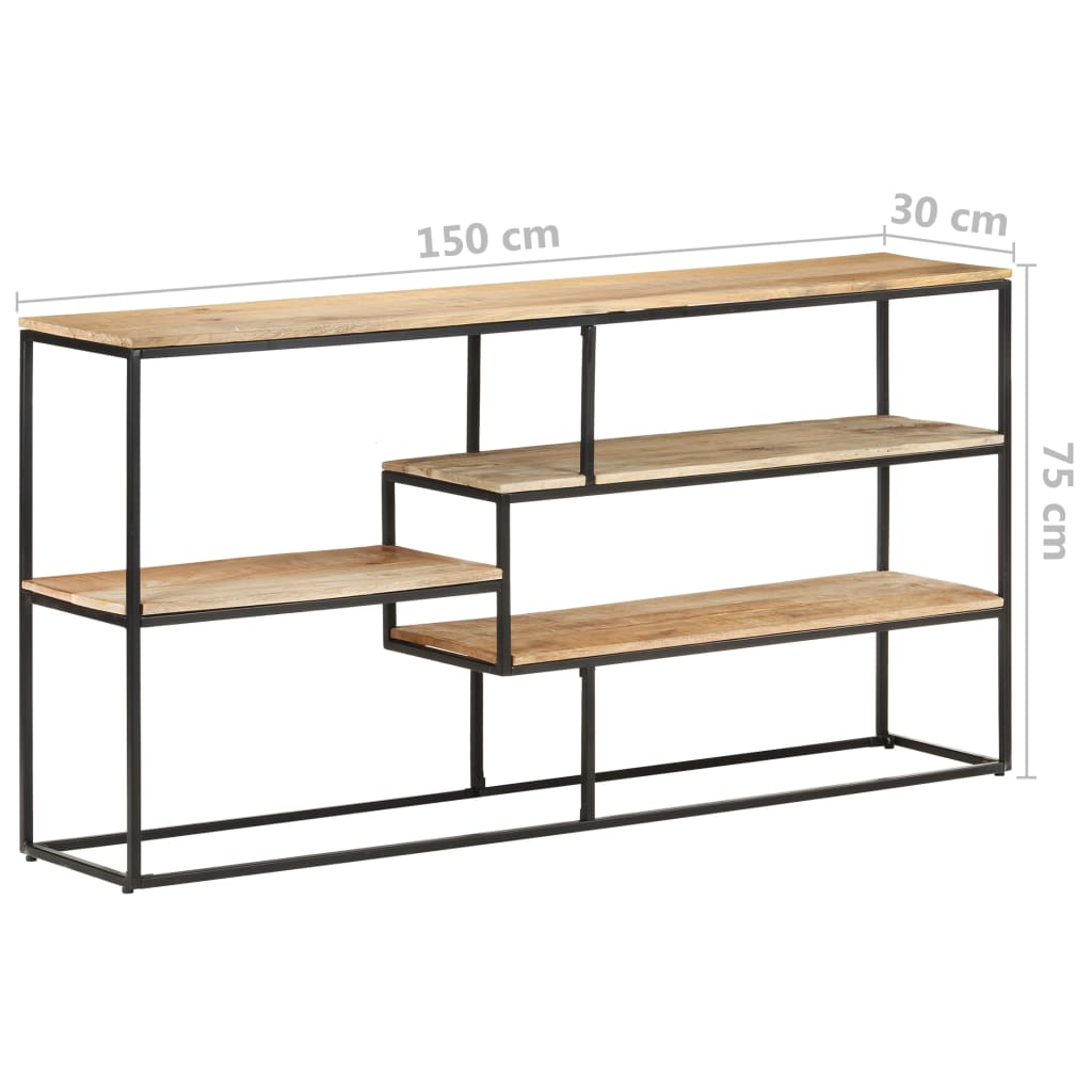 Sideboard 150x30x75 cm Rough Mango Wood