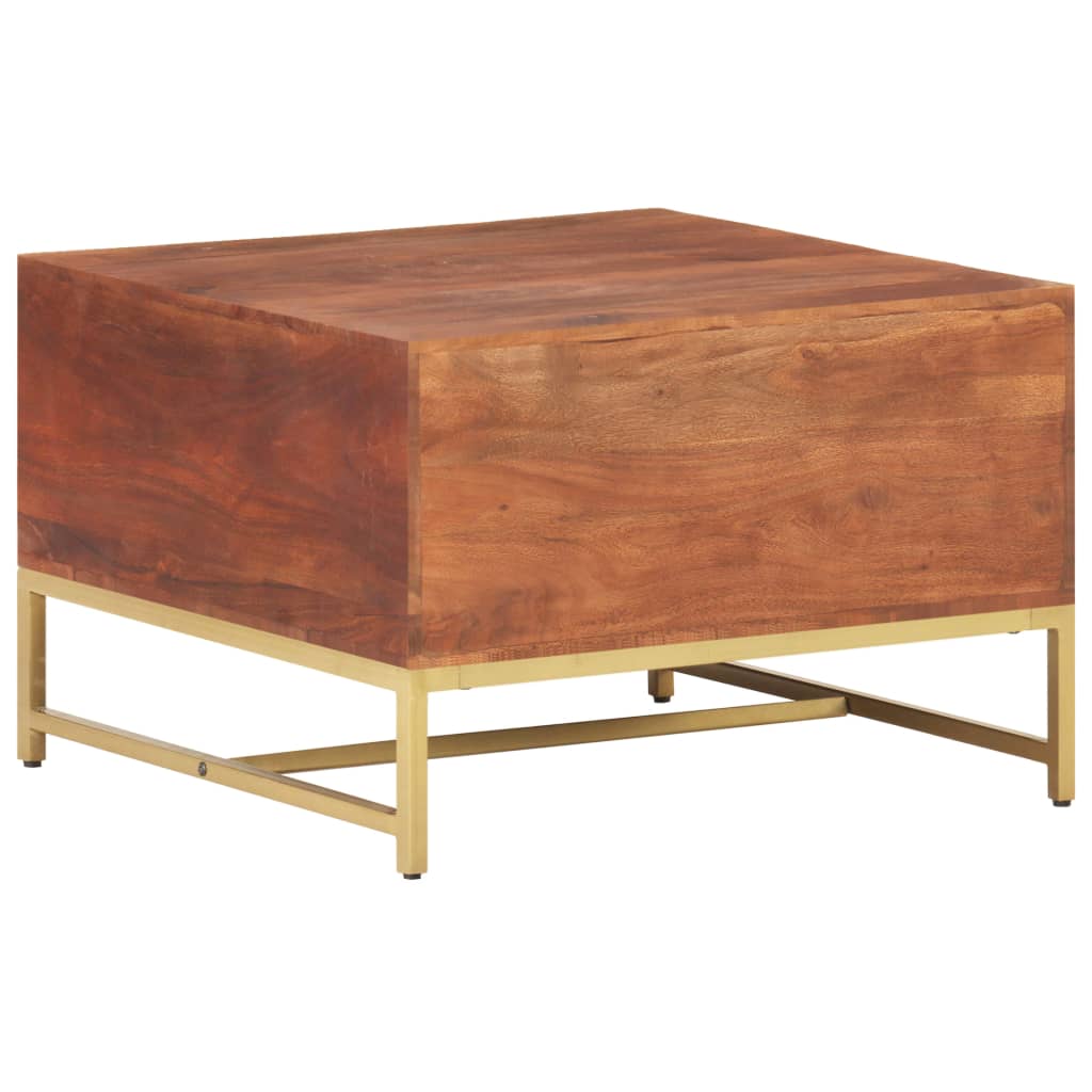 Coffee Table Honey Brown 67x67x45 cm Solid Acacia Wood