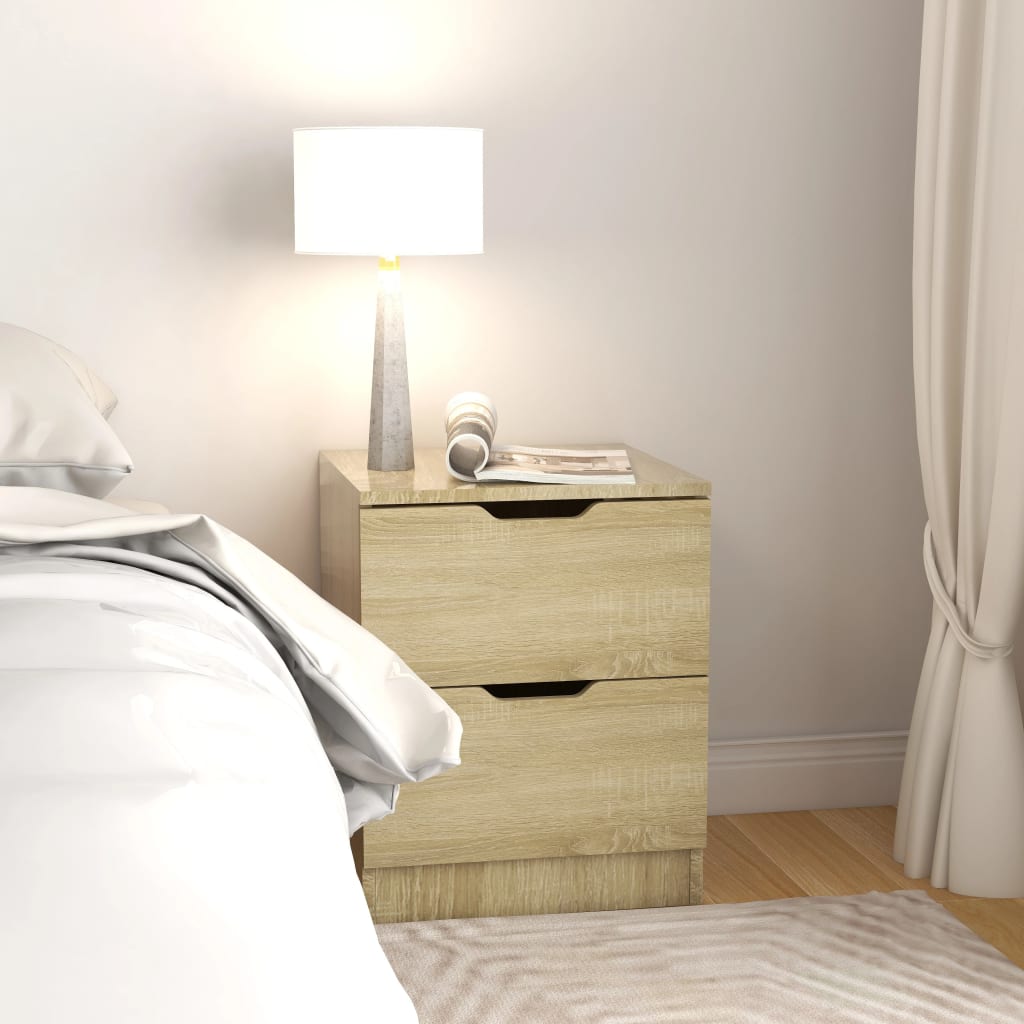 Bedside Cabinets 2 pcs Sonoma Oak 40x40x50 cm Engineered Wood