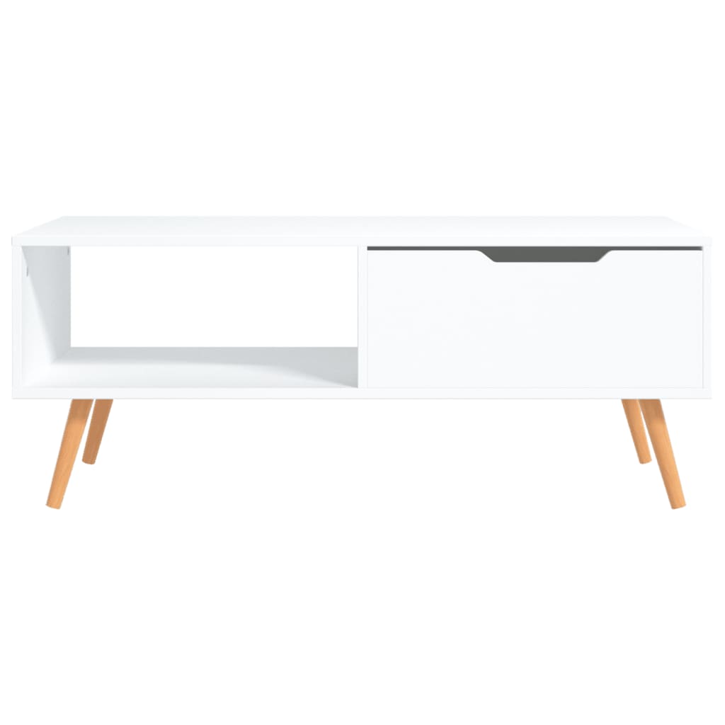 Coffee Table White 100x49.5x43 cm Engineered Wood